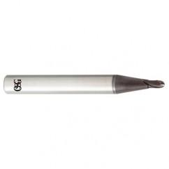 1.8mm Dia. - 50mm OAL - Carbide - Ball End HP End Mill-2 FL - Eagle Tool & Supply