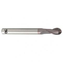 1/2" Dia. - 4" OAL - Carbide - Ball End HP End Mill-2 FL - Eagle Tool & Supply