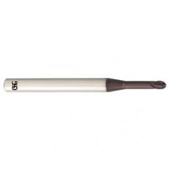 1.2mm Dia. - 60mm OAL - Carbide - Ball End HP End Mill-2 FL - Eagle Tool & Supply