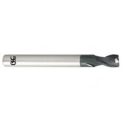5mm Dia. x 80mm Overall Length 2-Flute 1mm C/R Solid Carbide SE End Mill-Round Shank-Center Cutting-TiALN - Eagle Tool & Supply