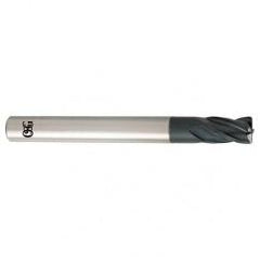 6mm Dia. x 80mm Overall Length 4-Flute 0.5mm C/R Solid Carbide SE End Mill-Round Shank-Center Cutting-TiALN - Eagle Tool & Supply