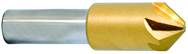 3/4" Size-1/2" Shank-120°-M42;TiN 6 Flute Chatterless Countersink - Eagle Tool & Supply