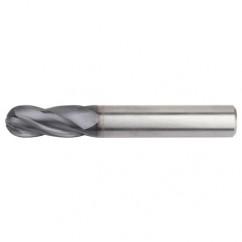 1/4x1/4x3/4x2-1/2 Ball Nose 4FL Carbide End Mill-Round Shank-TiAlN - Eagle Tool & Supply