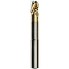 1 x 1 x 1-1/4 x 7 w/4-3/8 Reach Ball Nose 3 Flute Carbide M223N Streaker End Mill-ZrN - Eagle Tool & Supply