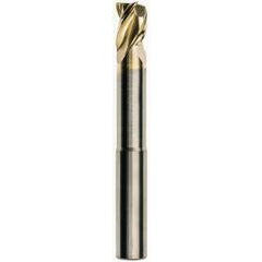 3/8 x 3/8 x 1/2 x 4 w/2-1/4 Reach .030 Radius 3 Flute Carbide M223N Streaker End Mill-ZrN - Eagle Tool & Supply