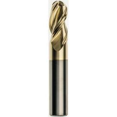 8 x 8 x 20 x 63mm Ball Nose 3 Flute Carbide M223 Streaker End Mill-ZrN - Eagle Tool & Supply