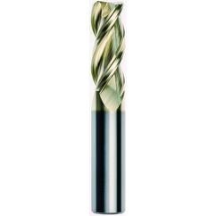 1/2 x 1/2 x 2-1/2 x 5 Square 3 Flute Carbide M223 Streaker End Mill-ZrN - Eagle Tool & Supply