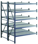 50 x 52 x 78" - Welded Frame Double Straight Shelving Add-On Unit (Gray) - Eagle Tool & Supply