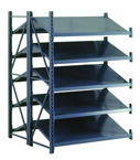 50 x 48 x 78" - Welded Frame Double Inverted Tilt Shelving Add-On Unit (Gray) - Eagle Tool & Supply