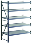 50 x 26 x 78" - Welded Frame Single Straight Shelving Add-On Unit (Gray) - Eagle Tool & Supply