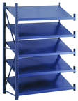 52 x 24 x 78" - Welded Frame Single Tilt Shelving Add-On Unit (Gray) - Eagle Tool & Supply