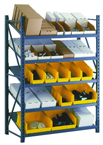 52 x 24 x 78" - Welded Frame Single Tilt Shelving Starter Unit (Gray) - Eagle Tool & Supply