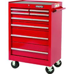 Proto® 440SS 27" Roller Cabinet - 8 Drawer, Black - Eagle Tool & Supply