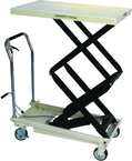 Double Scissor Lift Table - 35-5/8 x 20-1/8'' 770 lb Capacity; 13-9/16 to 51-1/8 Service Range - Eagle Tool & Supply