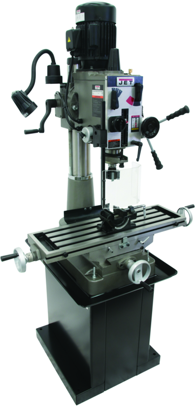 JMD-40GH Geared Head Mill Drill with Newall DP700 2-Axis DRO & X-Powerfeed - Eagle Tool & Supply