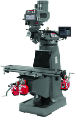 JTM-4VS Mill With 3-Axis Newall DP700 DRO (Knee) With X, Y and Z-Axis Powerfeeds and Power Draw Bar - Eagle Tool & Supply