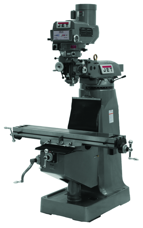 JTM-1050 Mill With 3-Axis ACU-RITE 200S DRO (Knee) With X and Y-Axis Powerfeeds - Eagle Tool & Supply