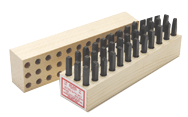 Young Bros Figure & Letter Stamps -- 3/16'' Type Size-Machine Made-36 Pieces per Set - Eagle Tool & Supply