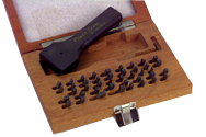 112 Pc. Figure & Letter Stamps Set with Holder - 1/8" - Eagle Tool & Supply