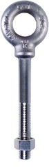 304 Stainless Steel Plain Pattern Nut Eye Bolt - 1/4-20 Thread; 1/2" Eye Dia. - Eagle Tool & Supply