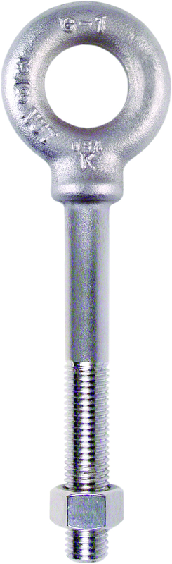 Plain Pattern Nut Eye Bolt - 3/4-10 Thread; 1-1/2" Eye Dia. - Eagle Tool & Supply