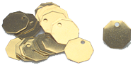 Tool Room Checks - 1-3/8" Rnd Brass - Pkg 100 - Eagle Tool & Supply