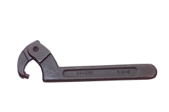 1-1/4 to 3'' Dia. Capacity - 7-1/2'' OAL - Adjustable Pin Spanner Wrench - Eagle Tool & Supply