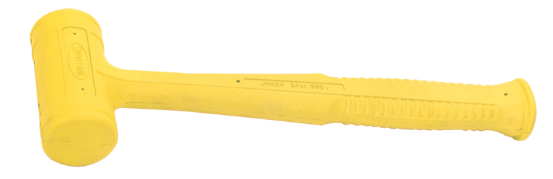 32 oz Dead Blow Hammer - Coated Steel Handle; 2-1/4'' Head Diameter - Eagle Tool & Supply