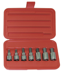 7 Piece - 1/4; 5/16; 3/8; 7/16; 1/2; 9/16; 5/8" - 1/2" Drive - Hex Bit Set - Eagle Tool & Supply