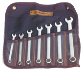 Wright Tool Fractional Combination Wrench Set -- 7 Pieces; 12PT Chrome Plated; Includes Sizes: 3/8; 7/16; 1/2; 9/16; 5/8; 11/16; 3/4"; Grip Feature - Eagle Tool & Supply