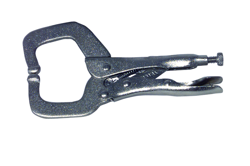 MIT Locking Grip C-Clamp -- #3835 Plain Grip 8-3/8'' Capacity 18'' Long - Eagle Tool & Supply