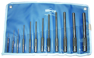 12 Piece Regular & Long Pin Punch Set -- 1/16 to 1/2'' Diameter - Eagle Tool & Supply