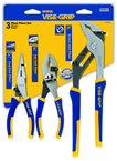 Pliers Set -- #2078704; 3 Pieces; Includes: 6" Long Nose; 6" Slip Joint; 10" Groove Joint - Eagle Tool & Supply
