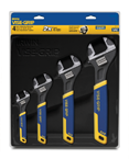 4 Piece - Adjustable Wrench Set with Comfort Grip - Eagle Tool & Supply