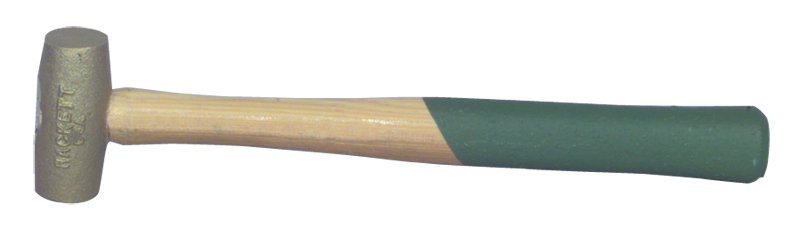 Hackett Brass Brass Hammer -- 5 lb; Hickory Handle; 1-3/4'' Head Diameter - Eagle Tool & Supply