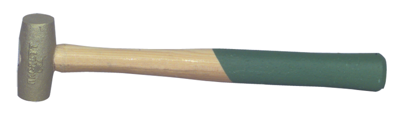 Hackett Brass Brass Hammer -- 4 lb; Hickory Handle; 1-7/8'' Head Diameter - Eagle Tool & Supply