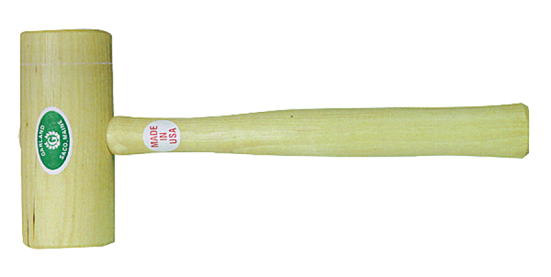 Garland Hardwood Mallet -- 22 oz; Hickory Handle; 2-3/4'' Head Diameter - Eagle Tool & Supply