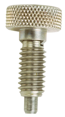Hand Retractable Spring Plunger with Knurled Knob - 1 lbs Initial End Force, 8 lbs Final End Force (3/8-16 Thread) - Eagle Tool & Supply