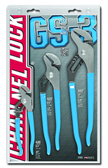 Channellock Tongue & Groove Plier Set -- #GS3; 3 Pieces; Includes: 6-1/2"; 9-1/2"; 12" - Eagle Tool & Supply