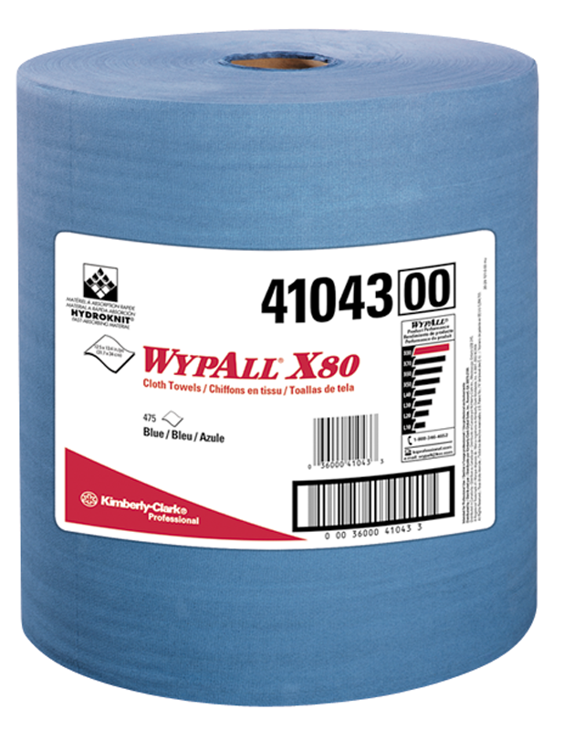 12.5 x 13.4'' - Package of 475 - WypAll X80 Jumbo Roll - Eagle Tool & Supply