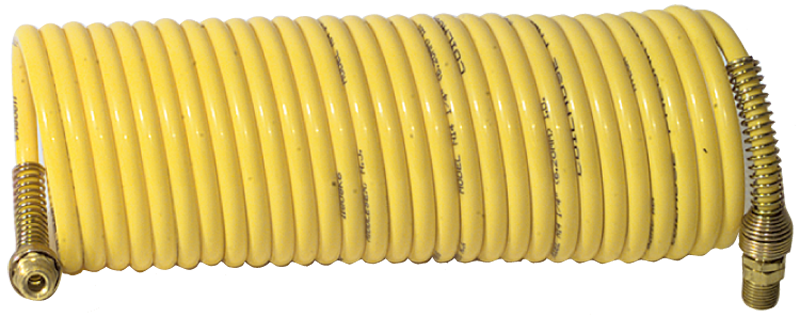 #N14-50A - 1/4 MPT x 50 Feet - Yellow Nylon - 1-Swivel x 1- Rigid Fitting(s) - Recoil Air Hose - Eagle Tool & Supply