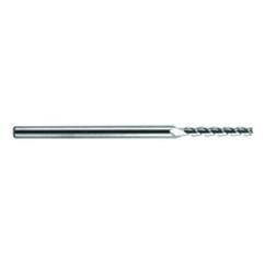 1.2mm Dia. - 75mm OAL - Extra Reach - Ball Nose-AD-Carbide End Mill - 3FL - Eagle Tool & Supply