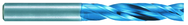 8.7mm Dia. - X 100mm OAL 4xD-Carbide-Drill -Aqua EX Coated - Eagle Tool & Supply