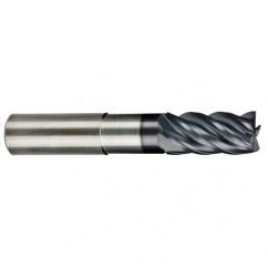 1/2" Dia. - 5/8" LOC - 5" OAL - .030 Radius 5 FL Carbide S/E HP End Mill-AlCrNX - Eagle Tool & Supply