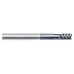 1/4" Dia. - 5/8" LOC - 4" OAL - .015 Radius 6 FL Carbide End Mill-Uncoated - Eagle Tool & Supply