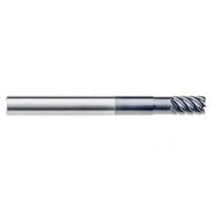 1/4" Dia. - 5/8" LOC - 4" OAL - .015 Radius 6 FL Carbide End Mill-Uncoated - Eagle Tool & Supply
