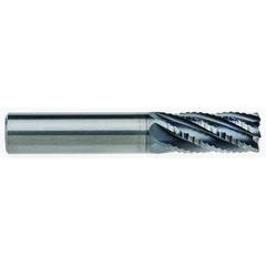 3/8" Dia. - 1/2" LOC - 2" OAL - .030 CR 6FL Carbide End Mill - AlCrNx - Eagle Tool & Supply