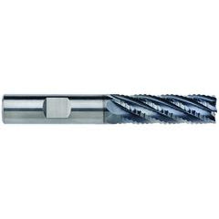 16mm Dia. - 50mm LOC - 108mm OAL - 1mm CR 6FL Carbide End Mill - AlCrNx - Eagle Tool & Supply