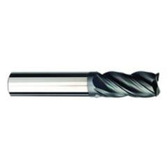 1/2 Dia. x 3 Overall Length 4-Flute .030 C/R Solid Carbide SE End Mill-Round Shank-Center Cut-AlCrN-X - Eagle Tool & Supply