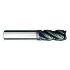 1/4 Dia. x 4 Overall Length 4-Flute .030 C/R Solid Carbide SE End Mill-Round Shank-Center Cut-AlCrN-X - Eagle Tool & Supply